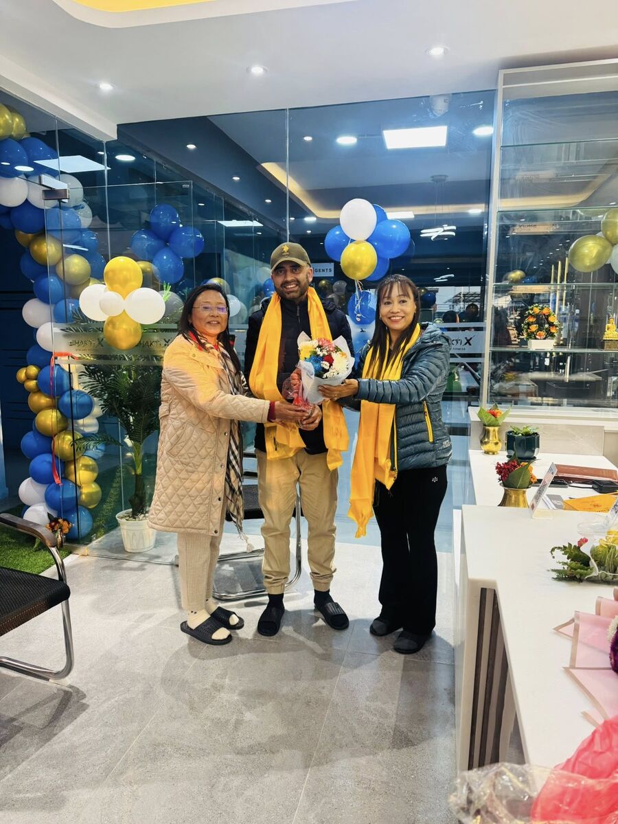 Friends celebrating the opening day at Shakti X reception